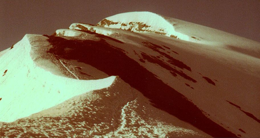 Summit Ridge of Balmhorn in the Bernese Oberlands of Switzerland