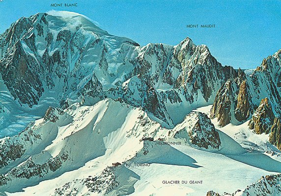 Mont Blanc ( 4807m ) and Mont Maudit ( 4465m )