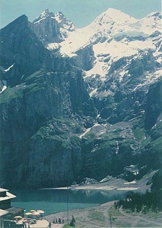 Blumlisalphorn from Oeschinensee above Kandersteg