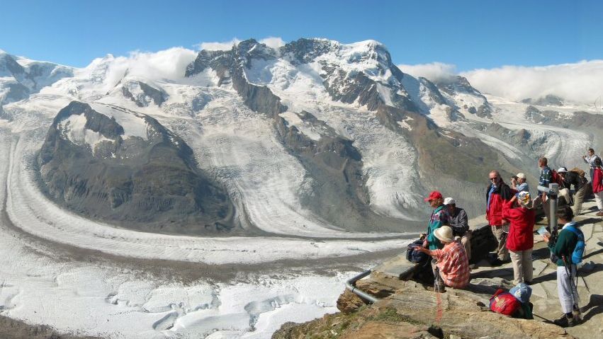 Breithorn above Zermatt in the Swiss Alps