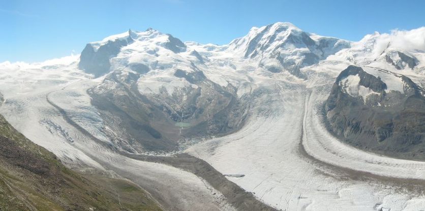 Gornergletscher beneath Monte Rosa