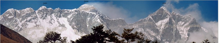 Nuptse, Everest and Lhotse