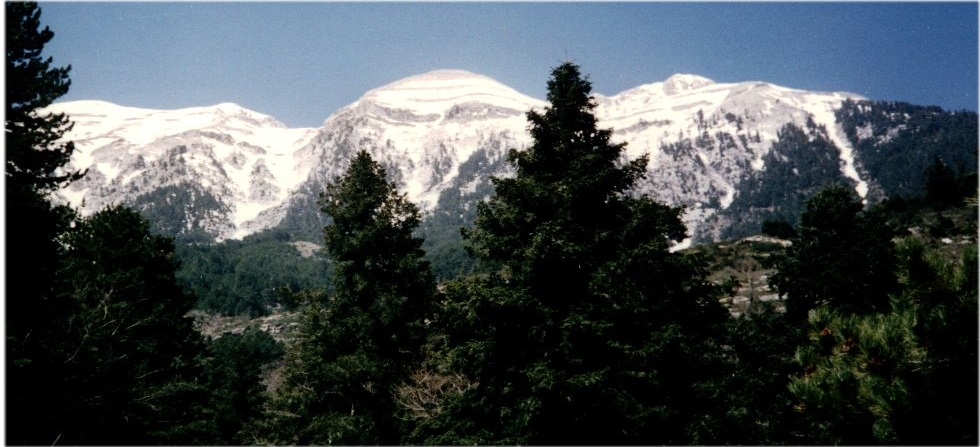 Taygettos Mountains in the Peleponnese of Greece