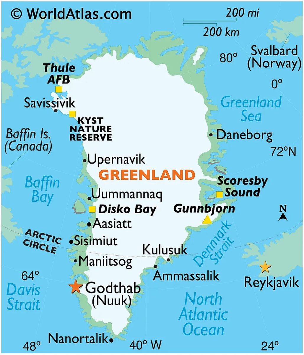 Map of Greenland