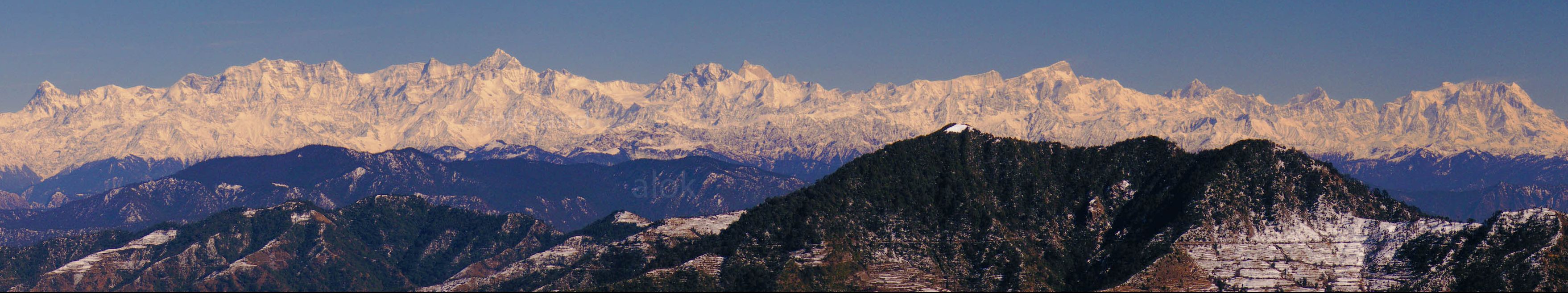 Panorama of the Garwal Himalaya of India