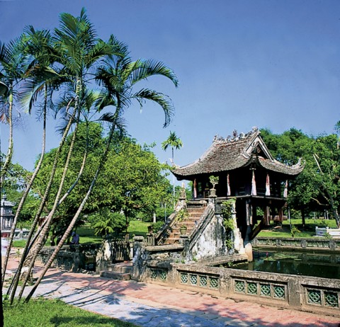 One Pillar Pagoda ( Chua Mot Cot ) in Hanoi