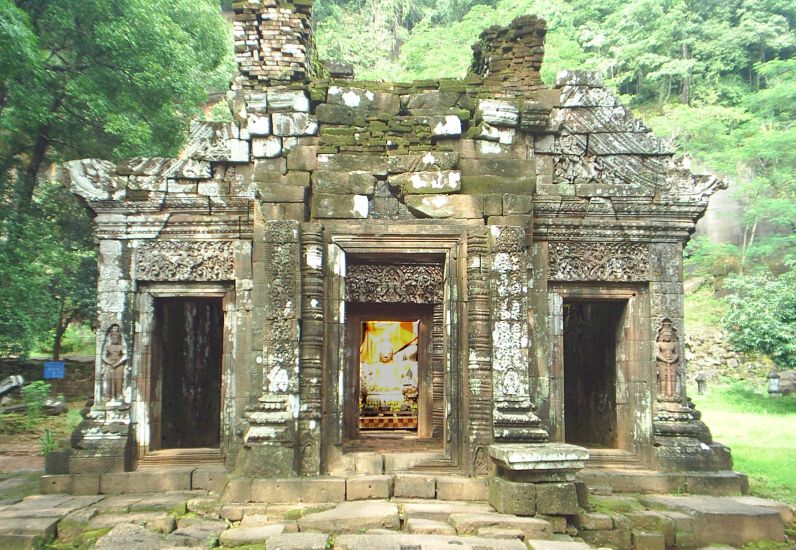 Sanctuary at Wat Phu in Champasak Province in Southern Laos