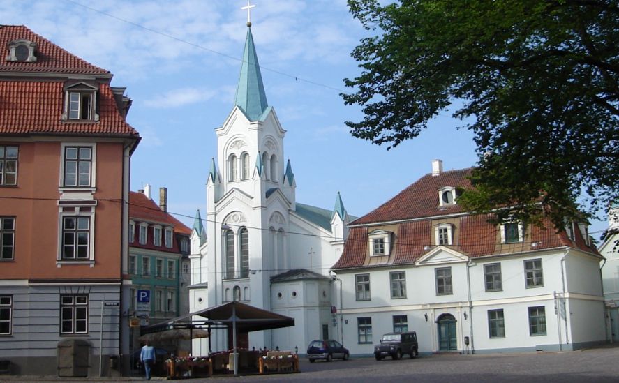 Sapju Dievmates Katolu Baznica ( Our Lady of Sorrows Catholic Church ) in The Old City of Riga