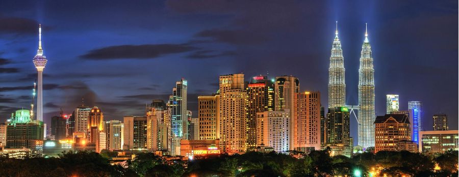 Kuala Lumpur illuminations at night