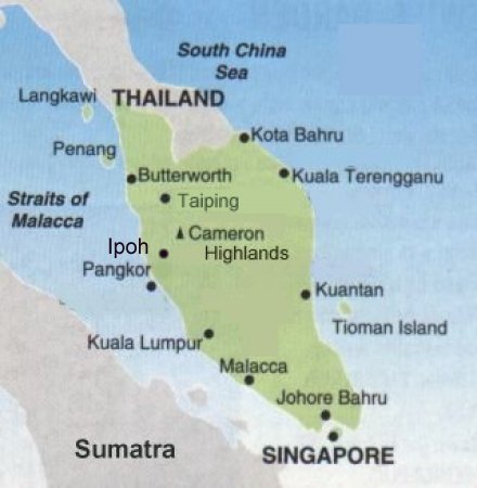 map of peninsular western malaysia