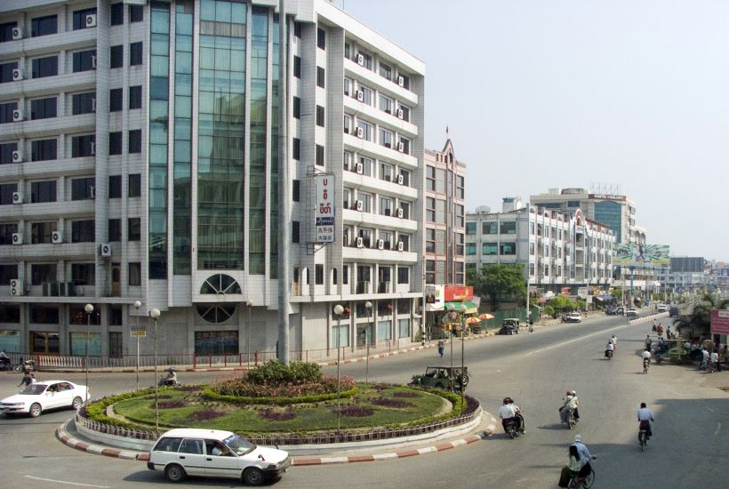 City centre in Mandalay in northern Myanmar / Burma