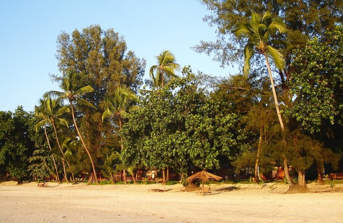 Ngapali Beach on the Bay of Bengal on the western coast of Myanmar / Burma