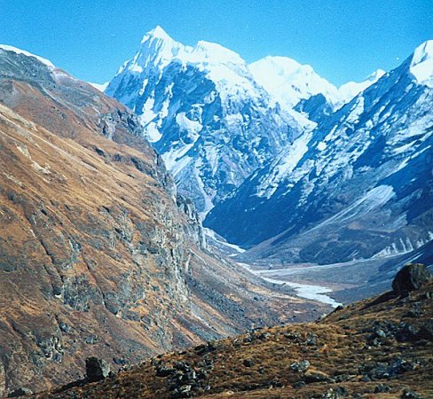 Langshisa Ri and Langtang Valley from Naya Kanga