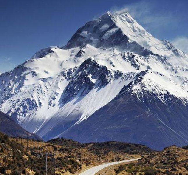 Mount Cook in the Southern Alps of New Zealand