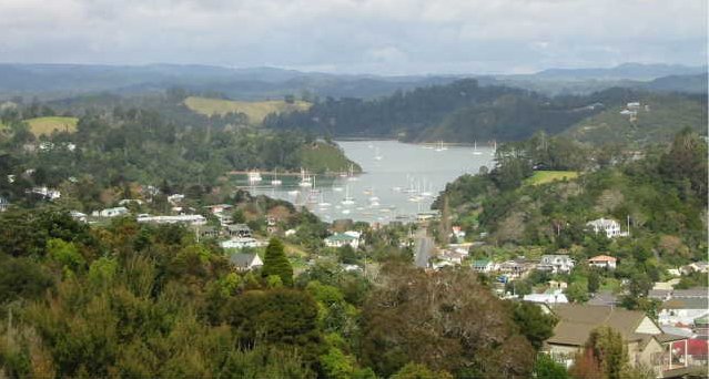 Russel Bay in the Bay of Islands off the North Island of New Zealand