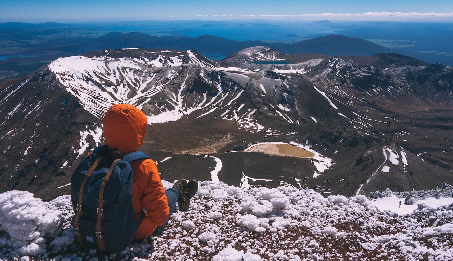 View from Mount Ngauruhoe on Tongariro Traverse