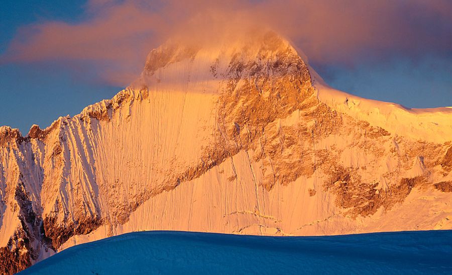 Huandoy in the Cordillera Blanca of the Andes of Peru