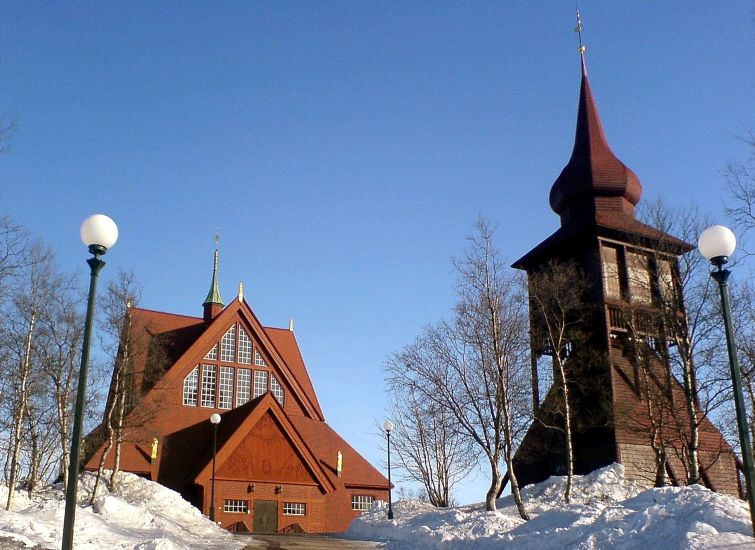 Church in Kiruna in Arctic Sweden