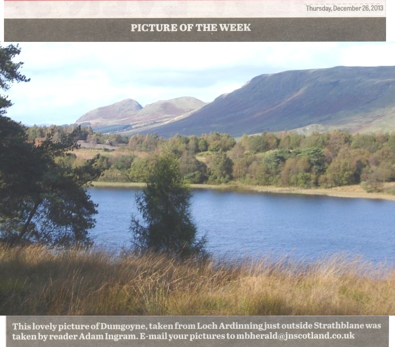 Ardinning Loch and Campsie Fells