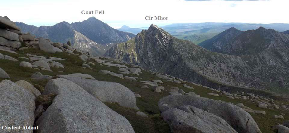 Goatfell and Cir Mhor from Caisteal Abhail on the Isle of Arran