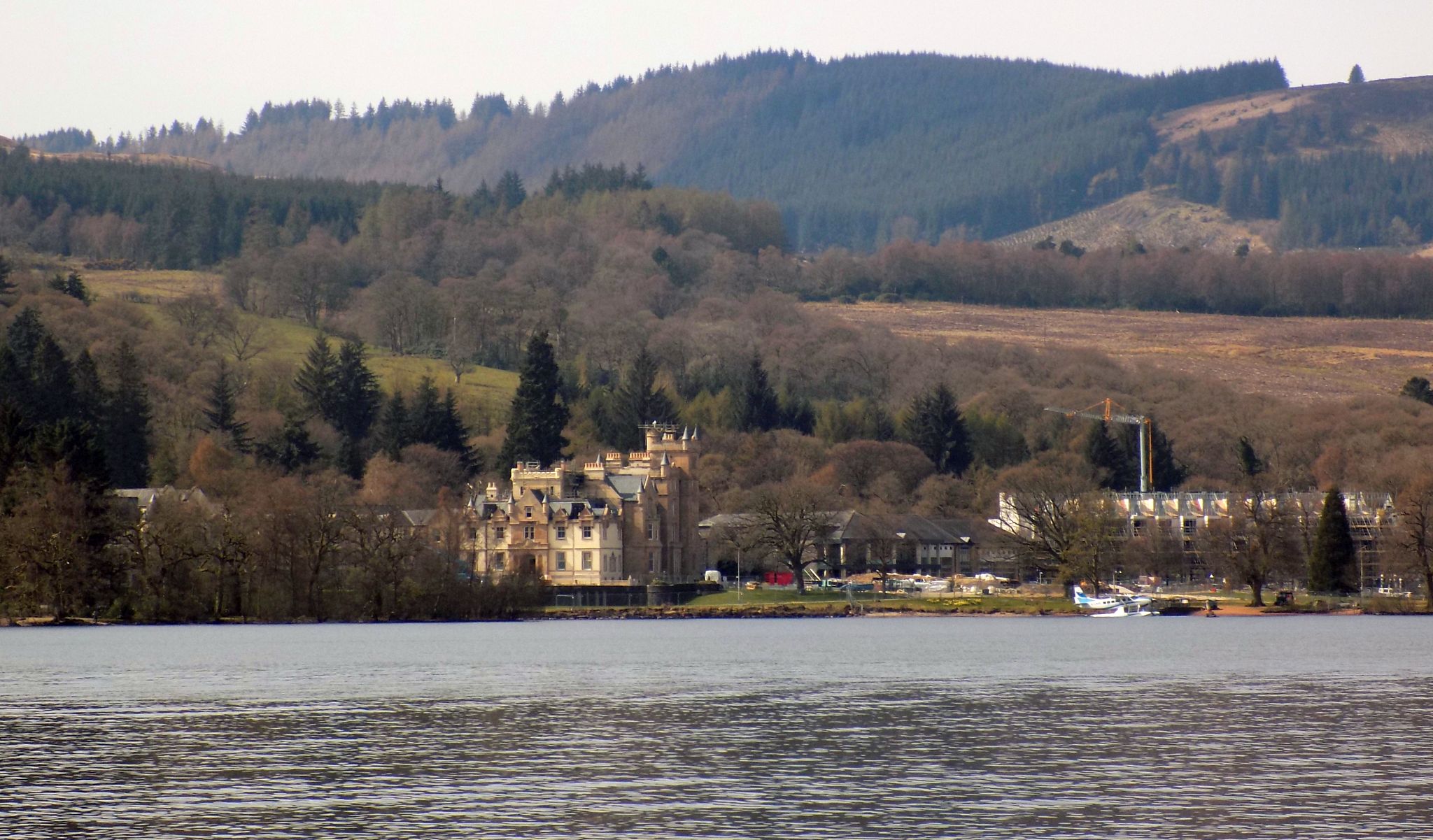 Cameron House across Loch Lomond from Balloch Country Park