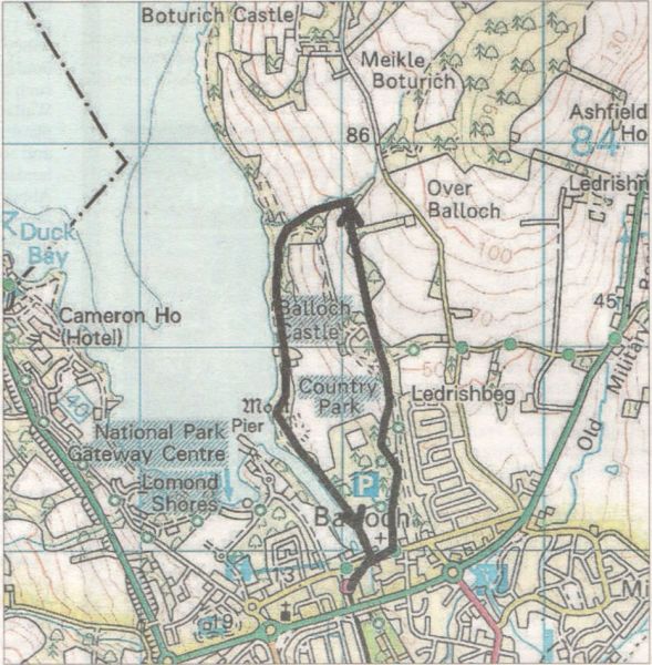 Map of Balloch Country Park