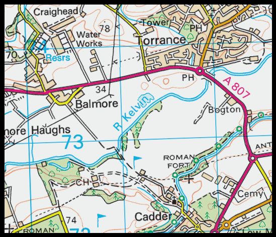 Map of the Balmore , Cadder, Torrance area