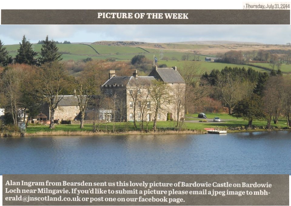 Bardowie Castle at Bardowie Loch