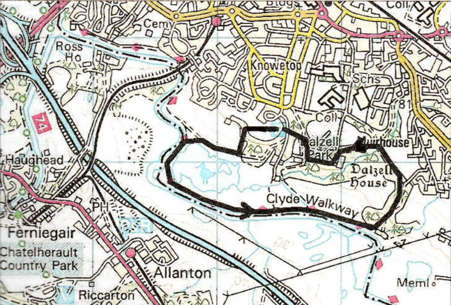 Baron's Haugh Route Map