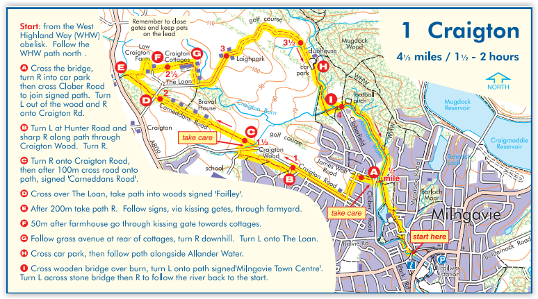 Map and Route Description of Craigton Walk