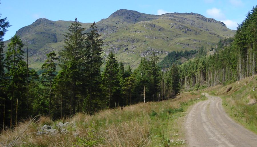 Approach to Beinn Bheula in the Arrochar Alps Region of the Southern Highlands of Scotland