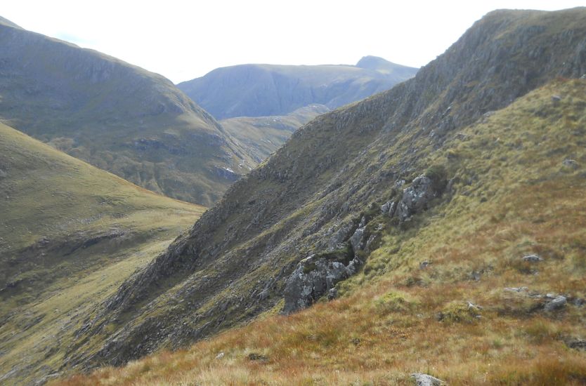 Stob Ghabhar above the col between Clach Leathad and Beinn Mhic Chasgaig