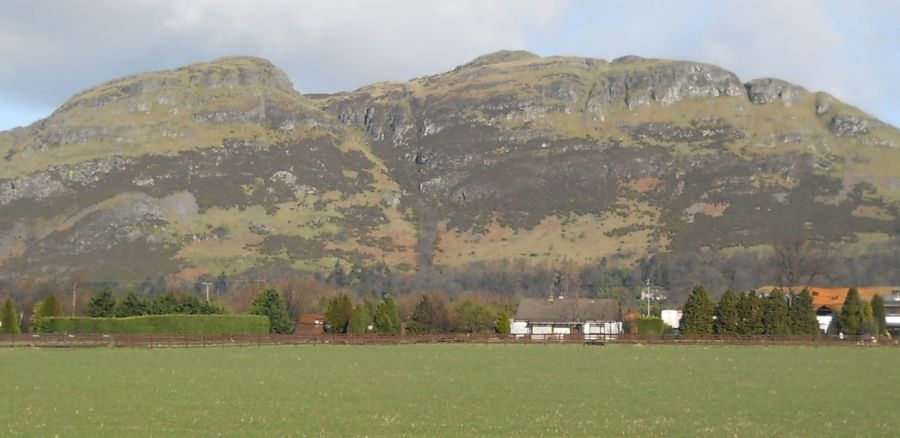 The Ochil Hills on approach to Alva