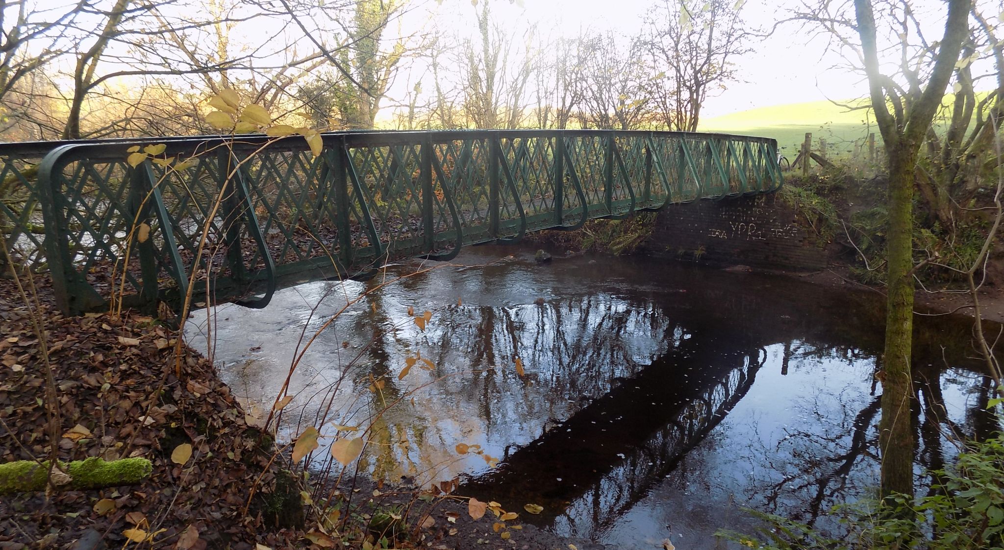 Footbridge Bridge over the Rotten Calder