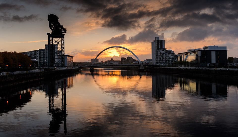 The shipyard crane at Finnieston on the River Clyde