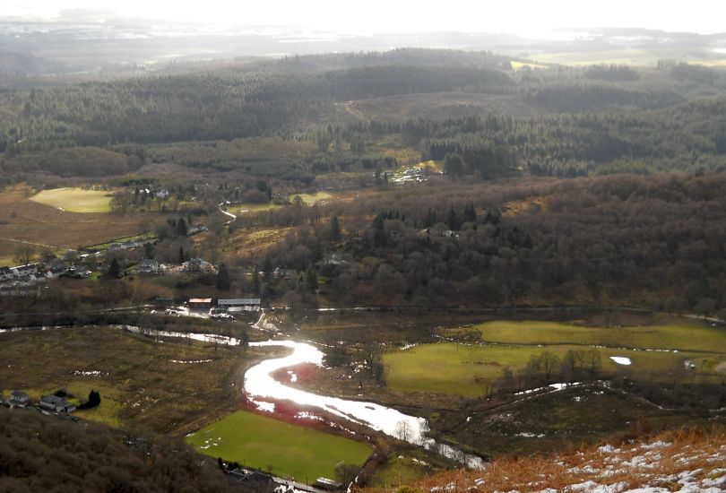 River Forth on outskirts of Aberfoyle from Craigmore