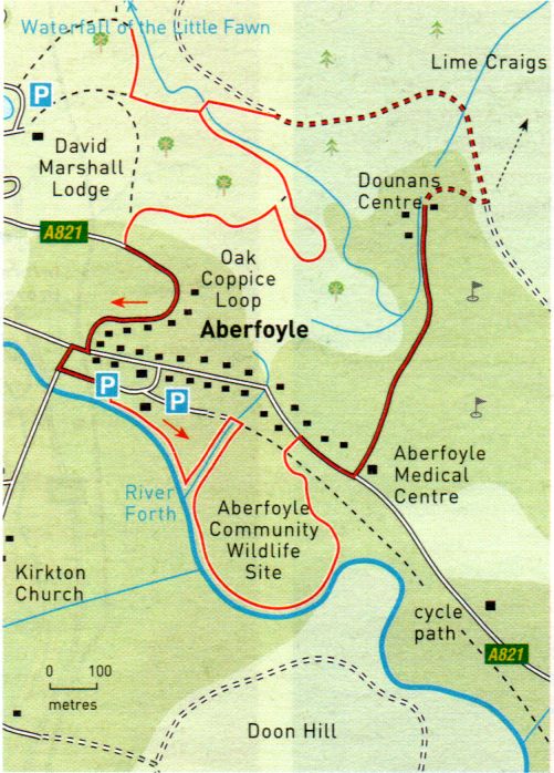 Map of Aberfoyle Trails