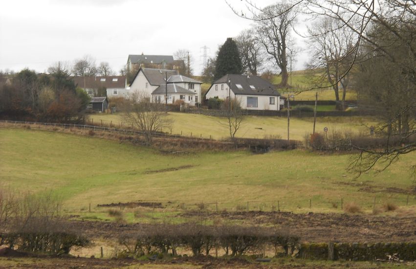 Houses at Craigton Village from Carneddans Road