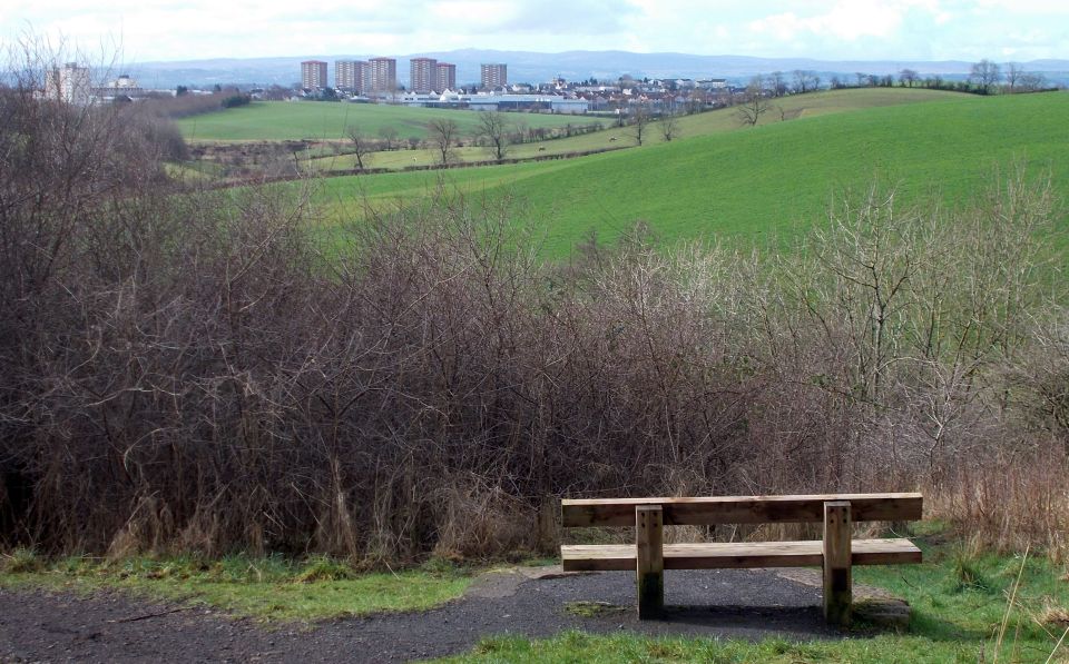 High Rise tenement buildings in Drumchapel from Garscadden Woods West