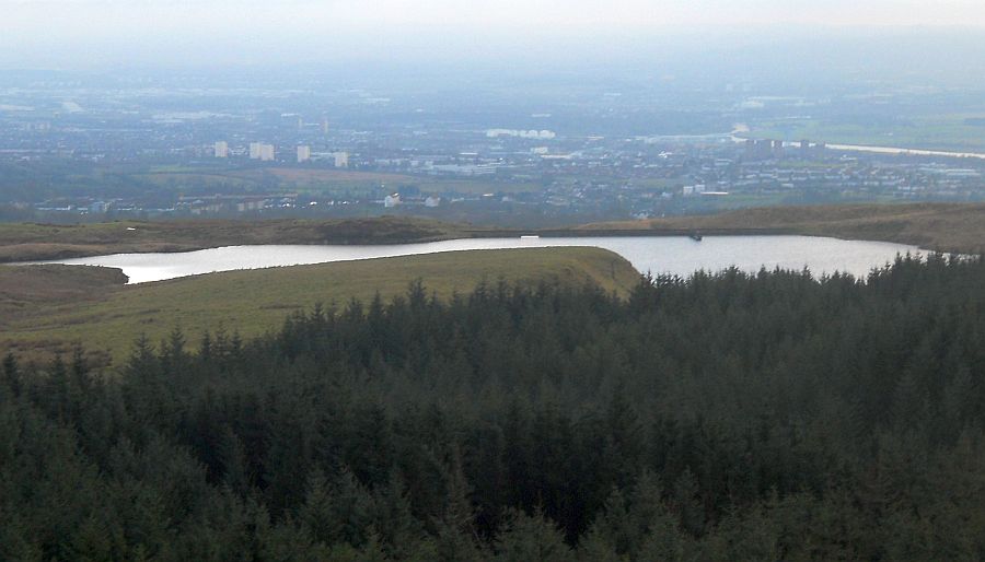 Glasgow, River Clyde and Jaw Reservoir from Dunellan