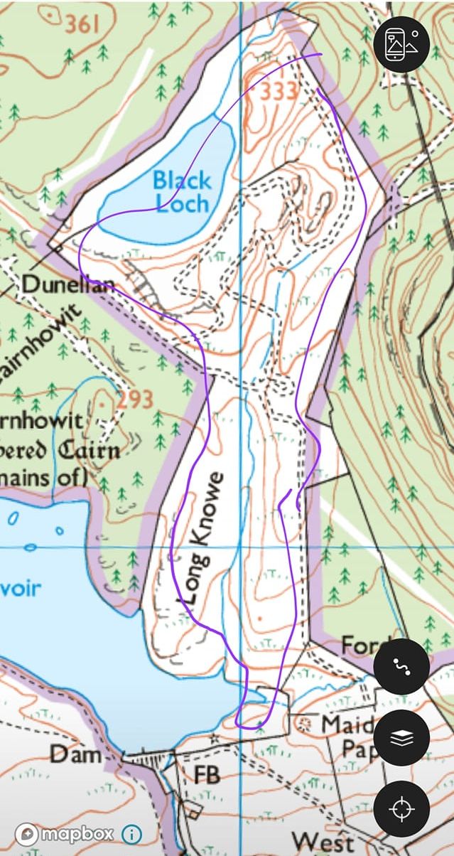 Map of Dunellan and Black Loch