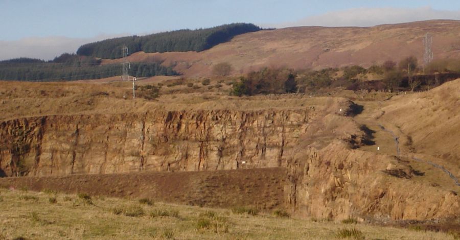Kilpatrick Hills above the walls of Douglas Muir Quarry