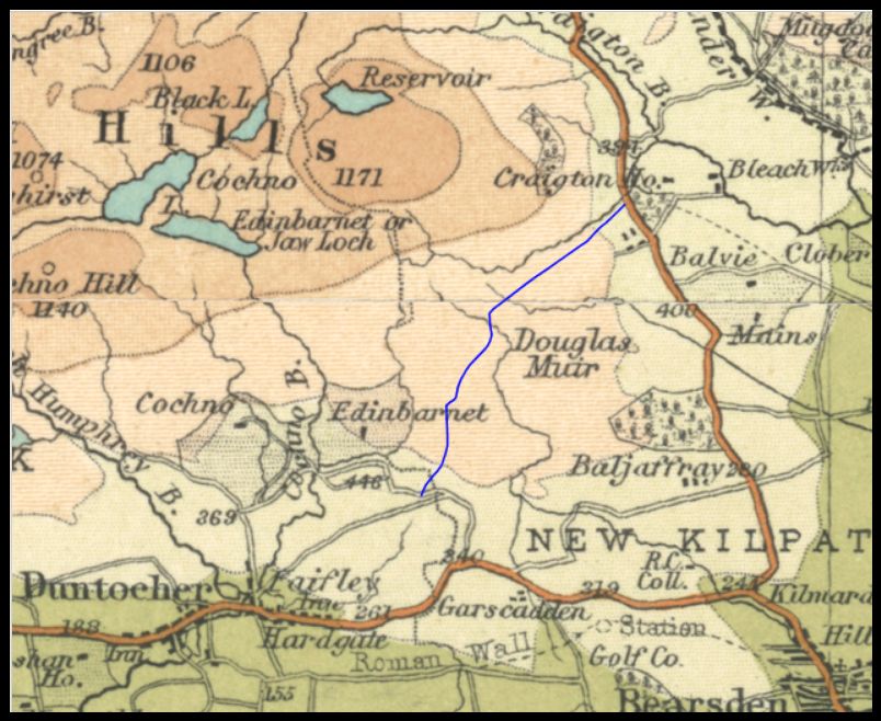 Map of Edinbarnet and Craigton
