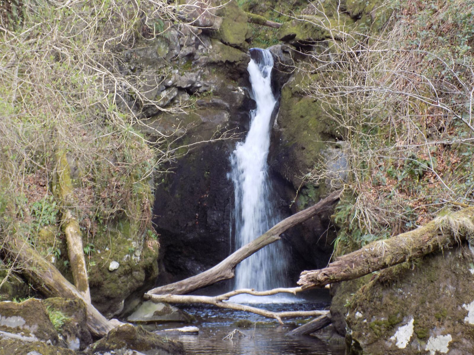 Black Spout Waterfall on Finglen Burn in Campsie Glen