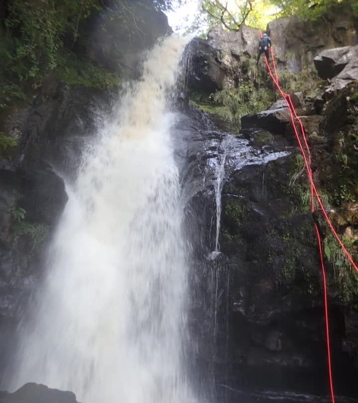 Waterfall on Finglen Burn in Campsie Glen
