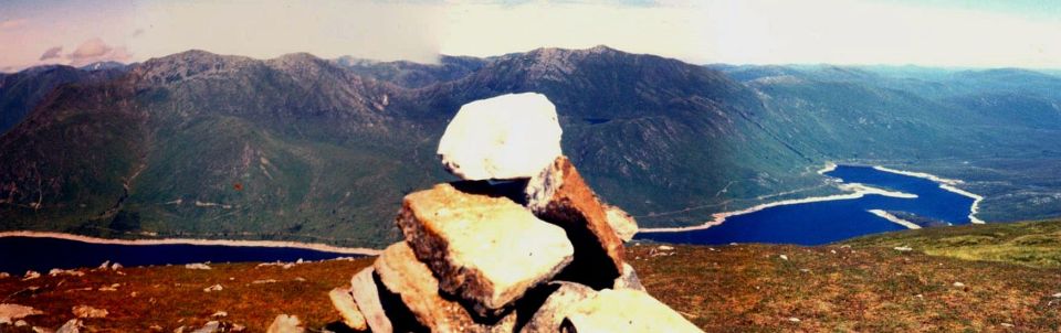 Loch Quoich and Gleouraich and Spidean Mialach from Gairich in Knoydart