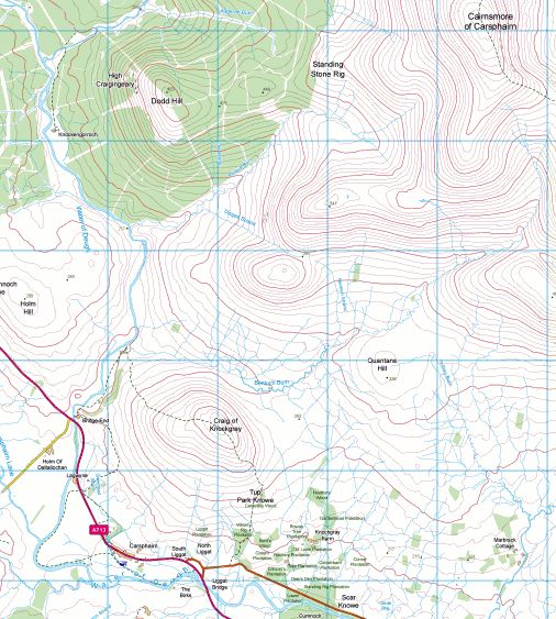 Map of Cairnsmore of Carsphairn