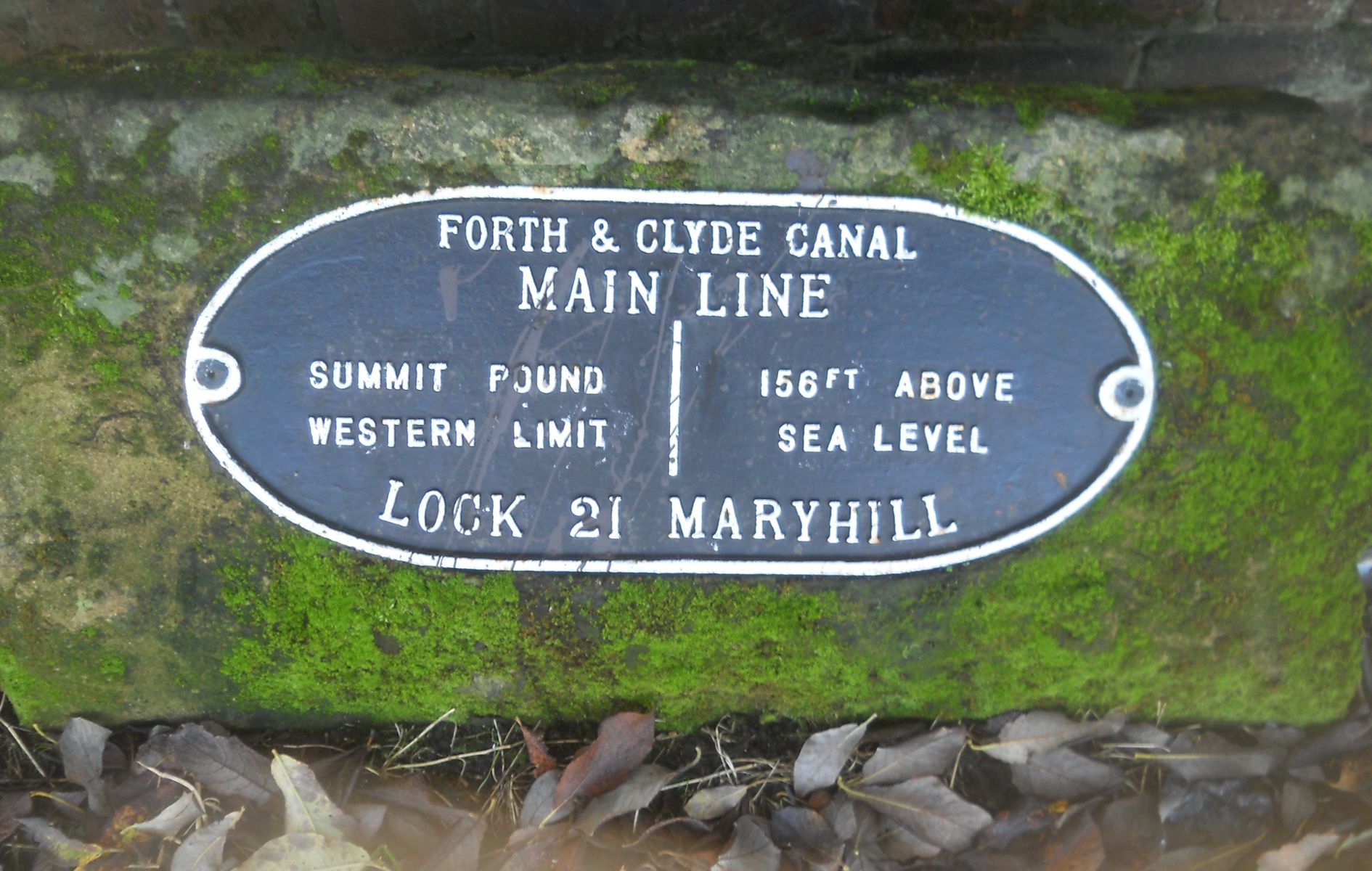Plaque on Forth & Clyde Canal in Maryhill