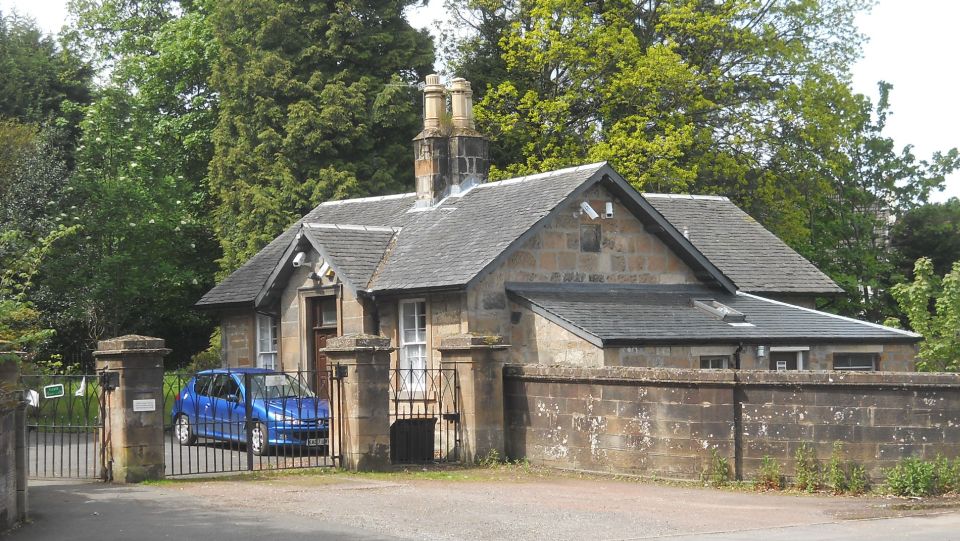 North Lodge at entrance to Garscube Estate from Maryhill Road at Killermont in Bearsden