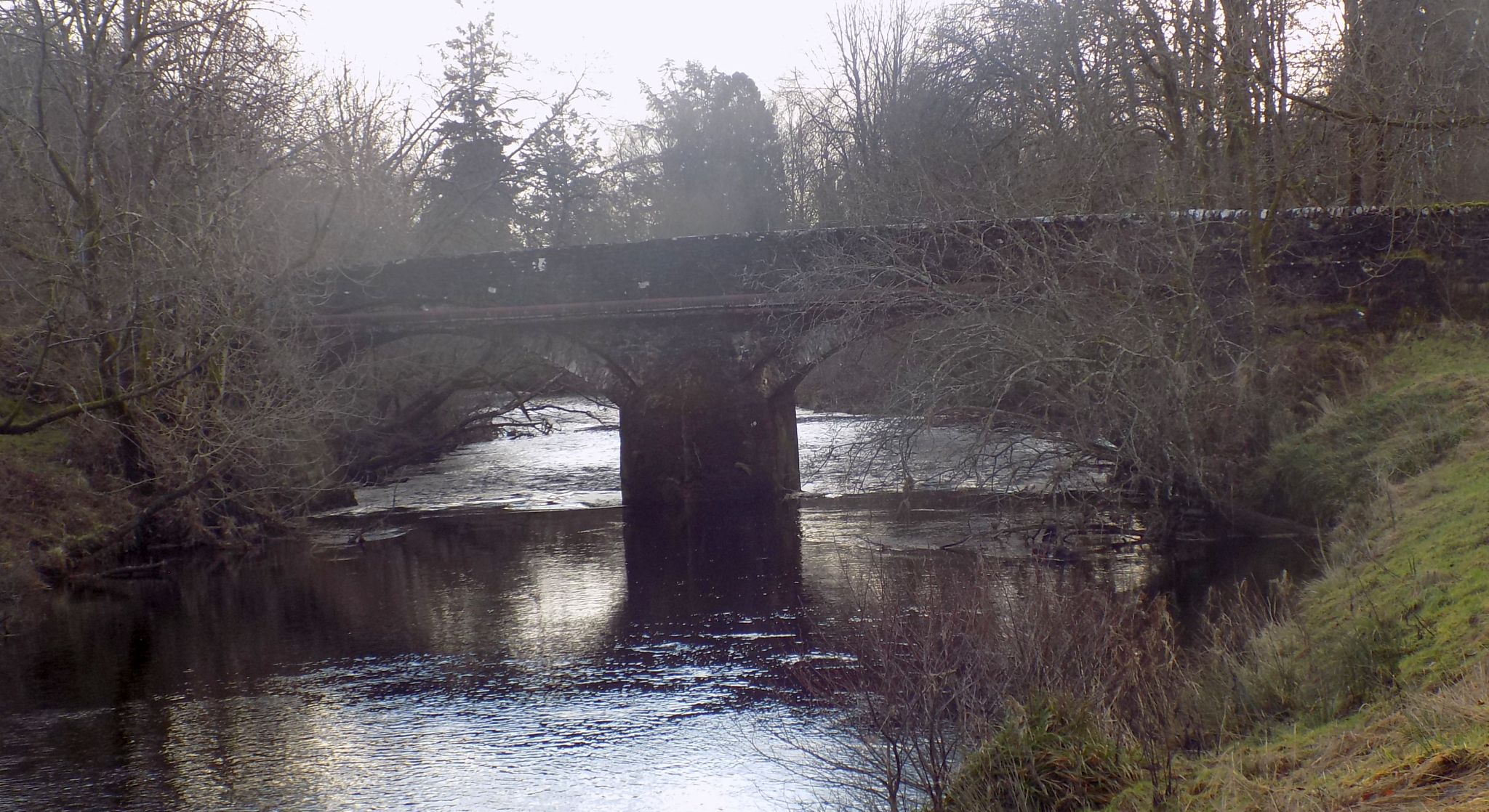 Gartmore Bridge over the River Forth from Cobleland Campsite